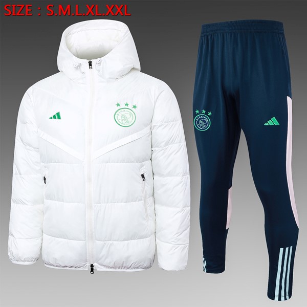 Abrigo Plumón Ajax Conjunto Completo 2024/25 Blanco